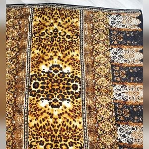 Oscar de la Renta Scarf Animal Print 2000s